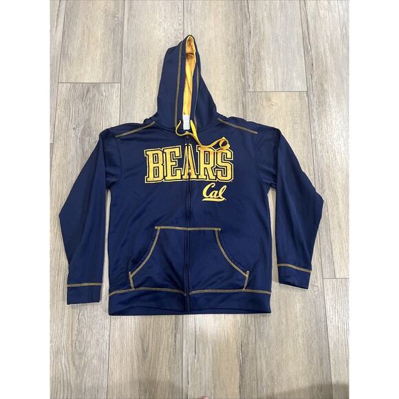 California CAL Bears Hoodie Sweatshirt Full Zip Navy Blue Mens Medium NCAA - Picture 1 of 3
